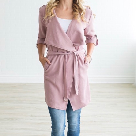 Haute Monde Jackets & Blazers - Lightweight Blush Trench